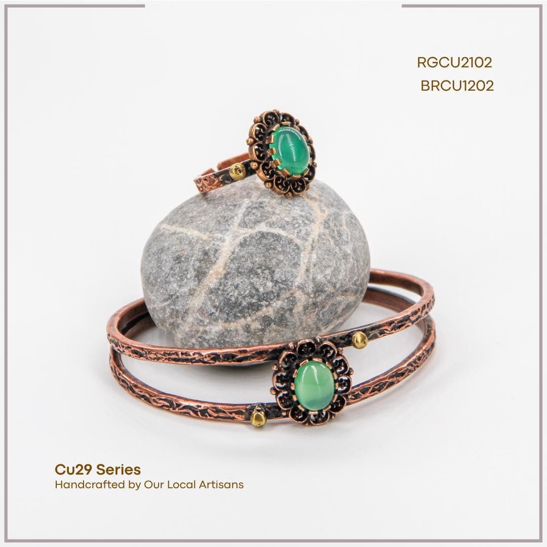 Cappadocia Bracelet & Ring Set with Agate
