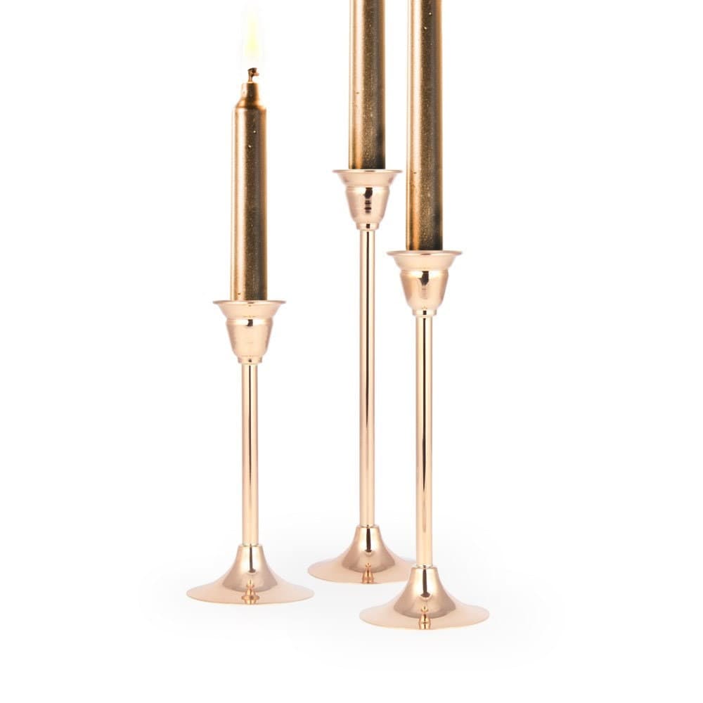 Copper Candlestick Set of 3