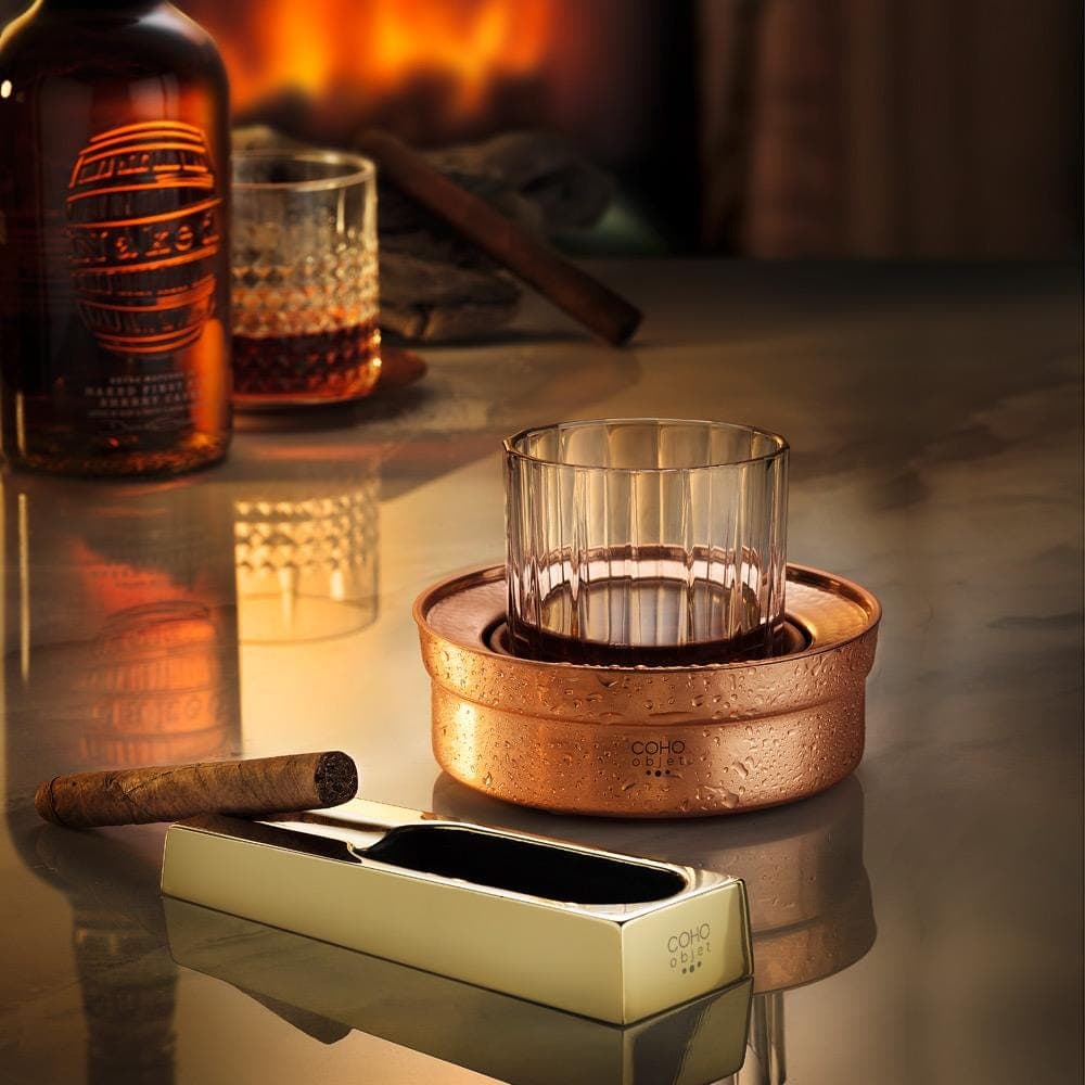 Patron Cigar Ashtray & Whiskey Chiller Set